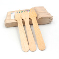 Customized one time disposable wooden tableware forks  flatware cutlery set